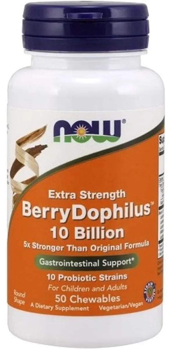 Now Foods BerryDophilus Extra Strength Kauwtabletten - 50 Stuks