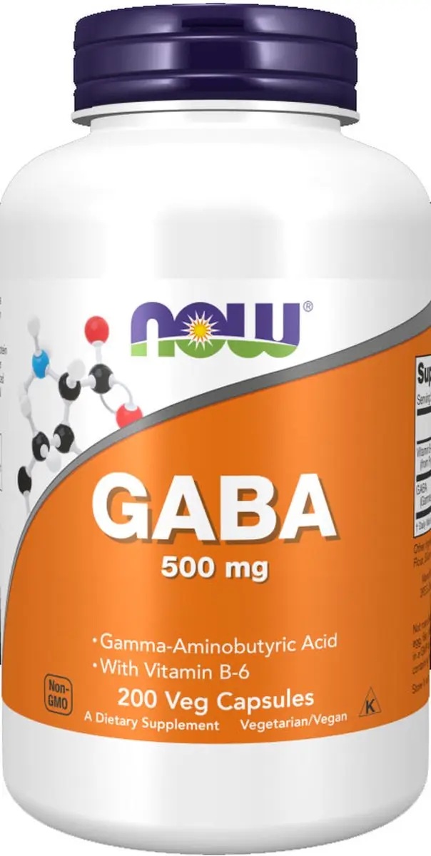 Now Foods GABA 500mg + B6 200 Vcaps