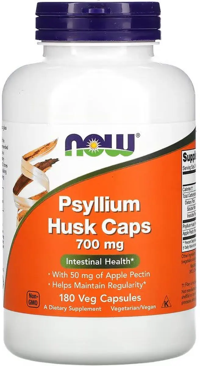 Now Foods Psyllium Husk 700mg + Pectin - 180 V-caps