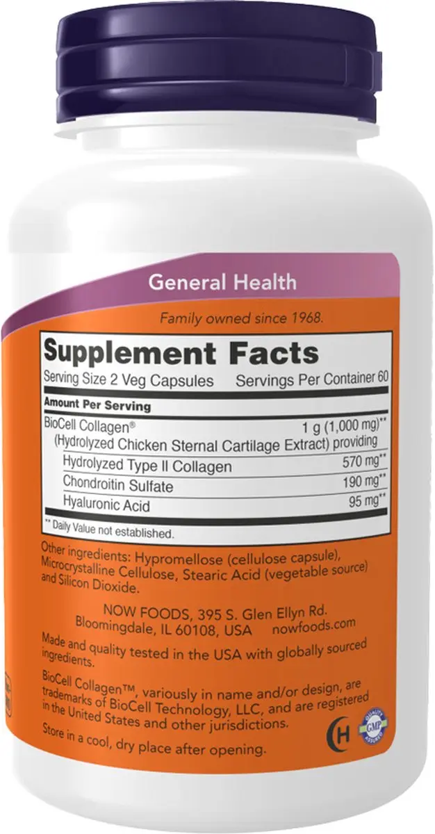 Now Foods BioCell Collagen Type II - 120 Veg Capsules