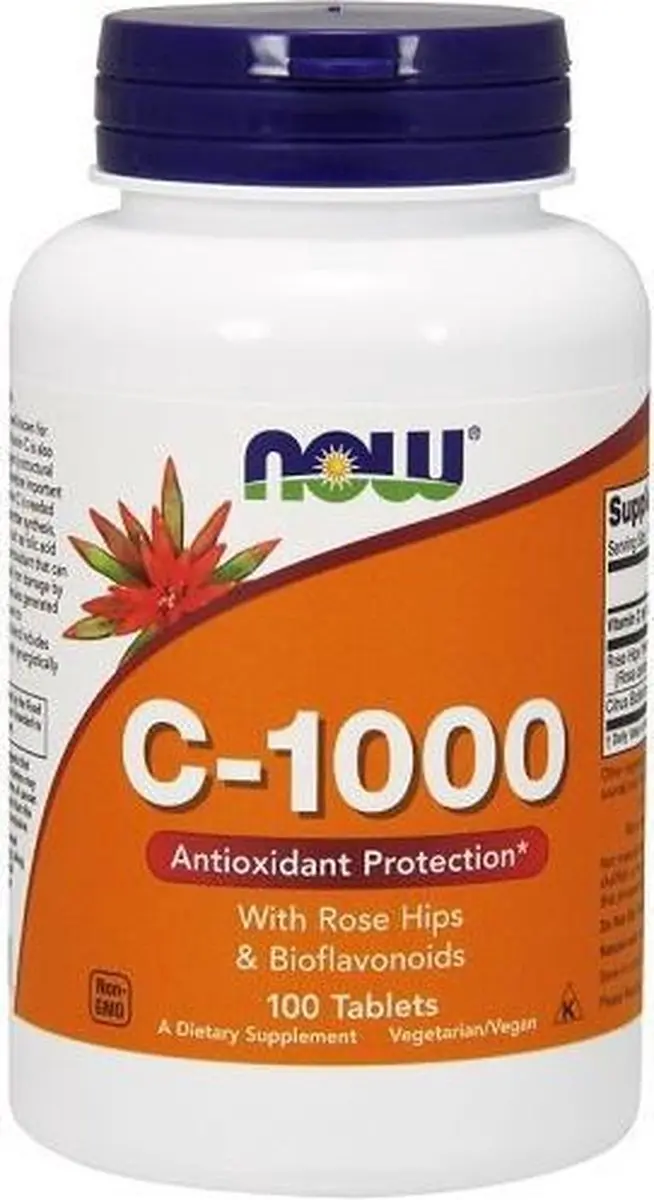 Now Foods C-1000 met Rozenbottel & Bioflavonoïden 250 tabletten