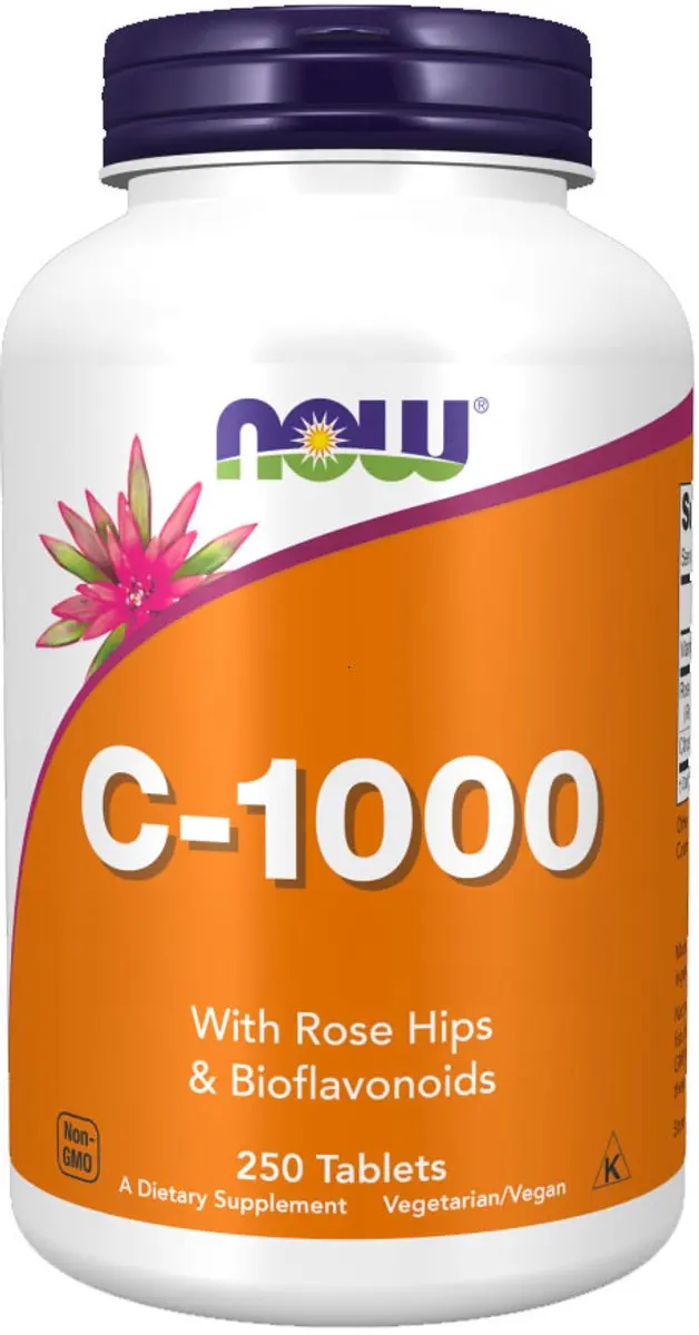 Now Foods C-1000 met Rozenbottel & Bioflavonoïden 250 tabletten