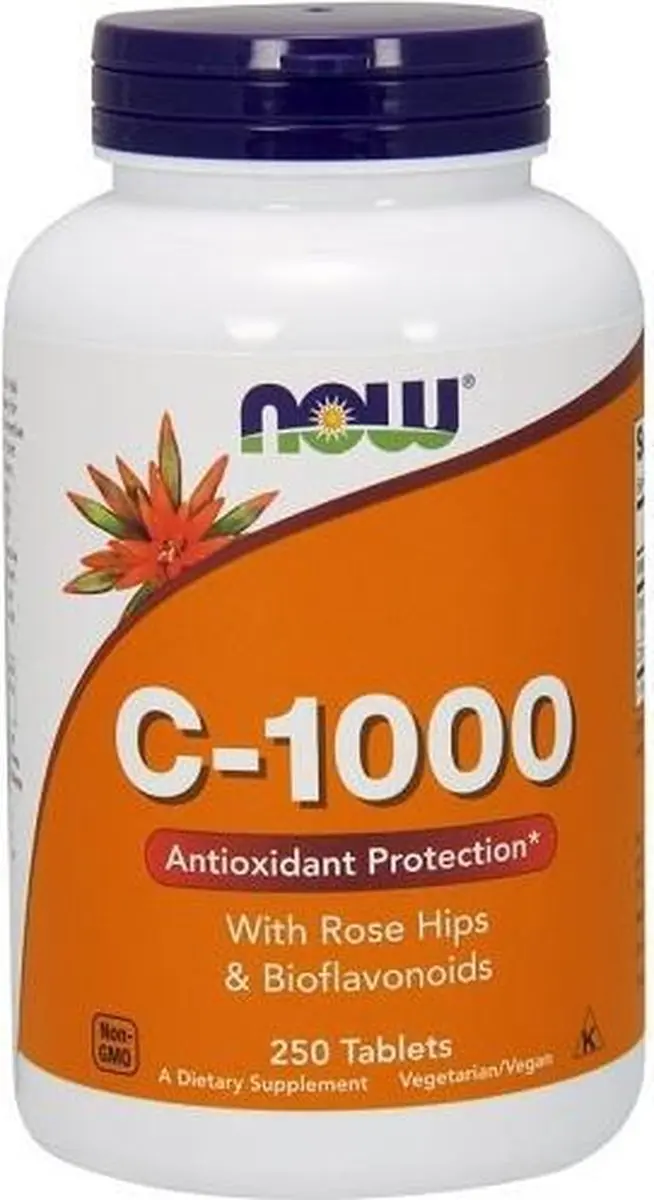 Now Foods C-1000 met Rozenbottel & Bioflavonoïden 250 tabletten