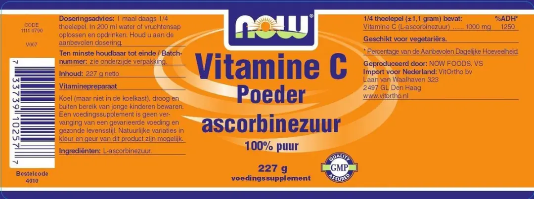 Now Foods Ascorbinezuur 227g