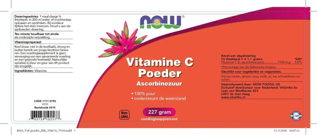 Now Foods Ascorbinezuur 227g