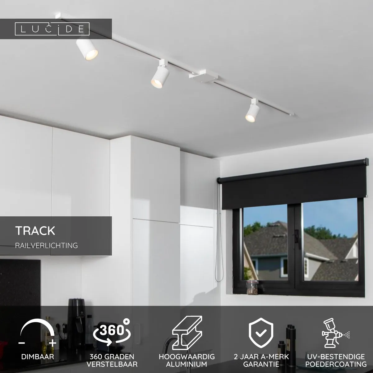Lucide Track Nigel Railspot 1-fase GU10 - Wit