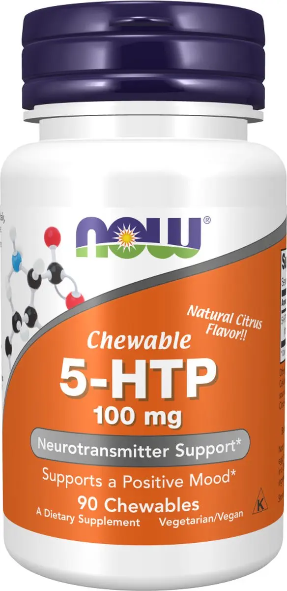Now Foods 5-HTP 100mg Kauwtabletten