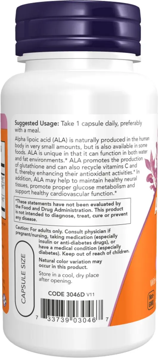 Now Foods Alpha Lipoic Acid 600mg - 60 V-caps