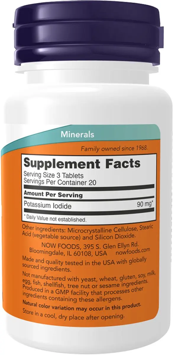 Now Foods Kaliumjodide 60 Tabletten