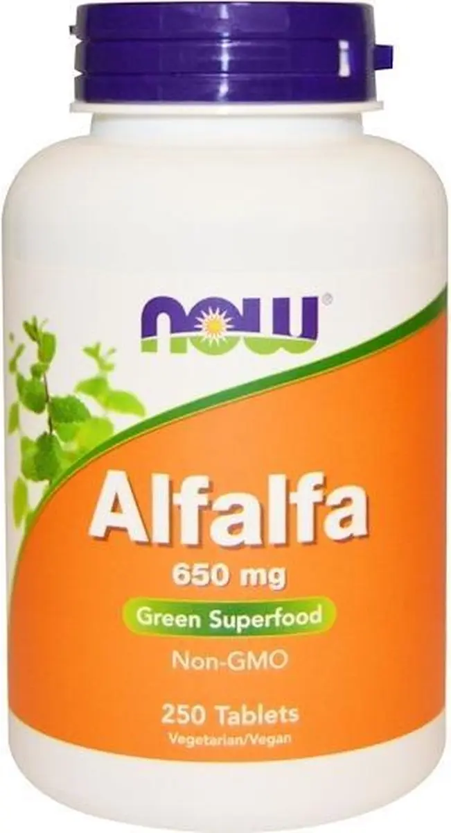 Now Foods Alfalfa 650mg - 250 Tabletten