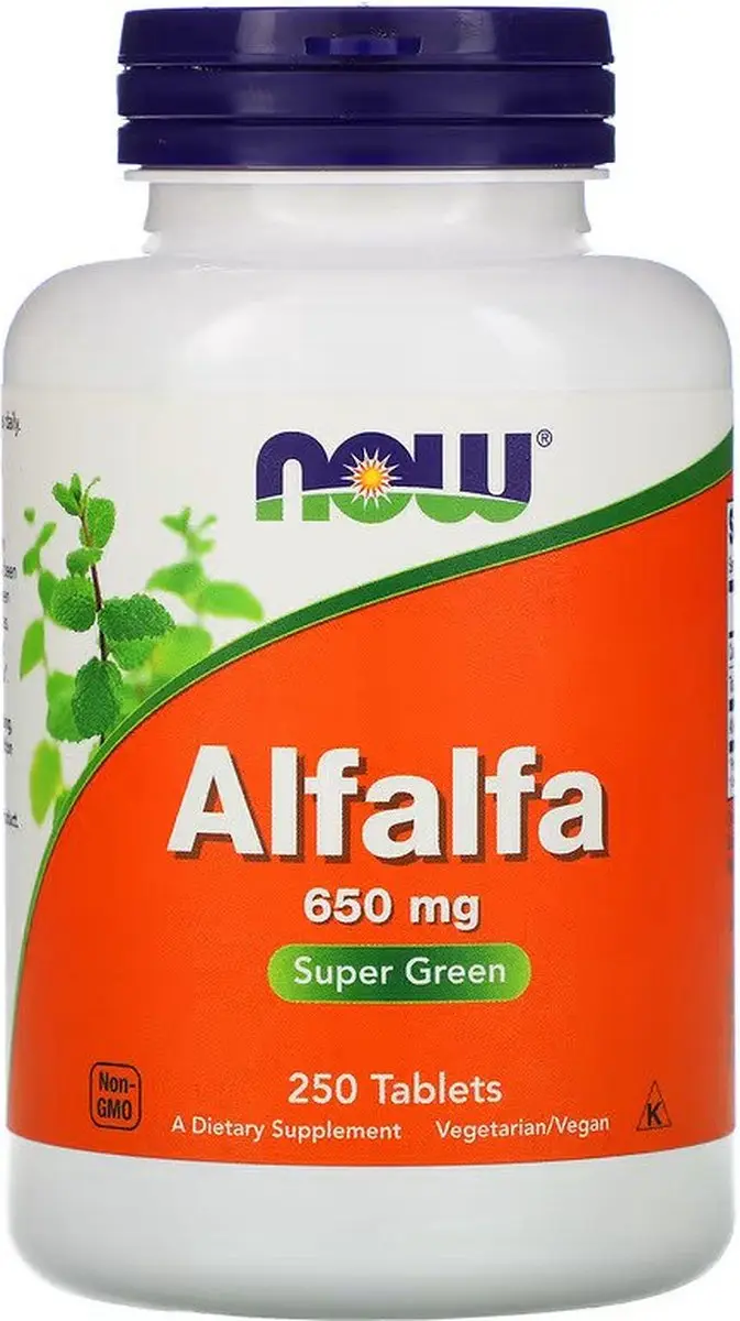 Now Foods Alfalfa 650mg - 250 Tabletten