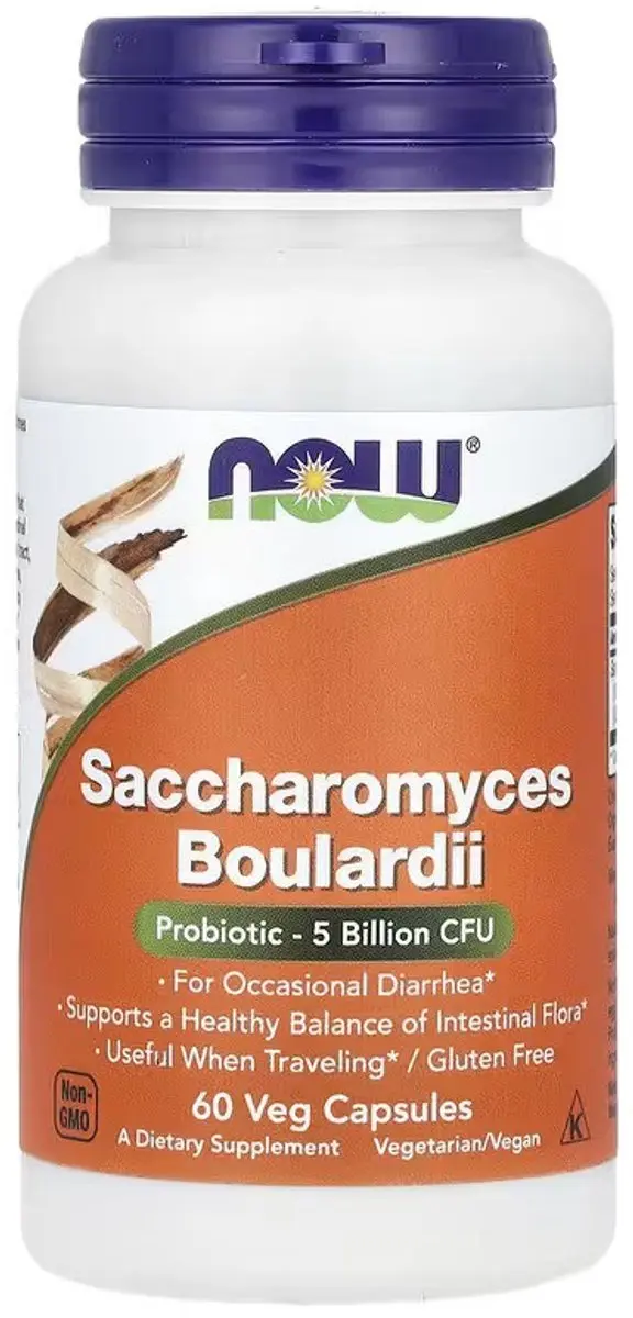 Now Foods Saccharomyces Boulardii 60 Capsules