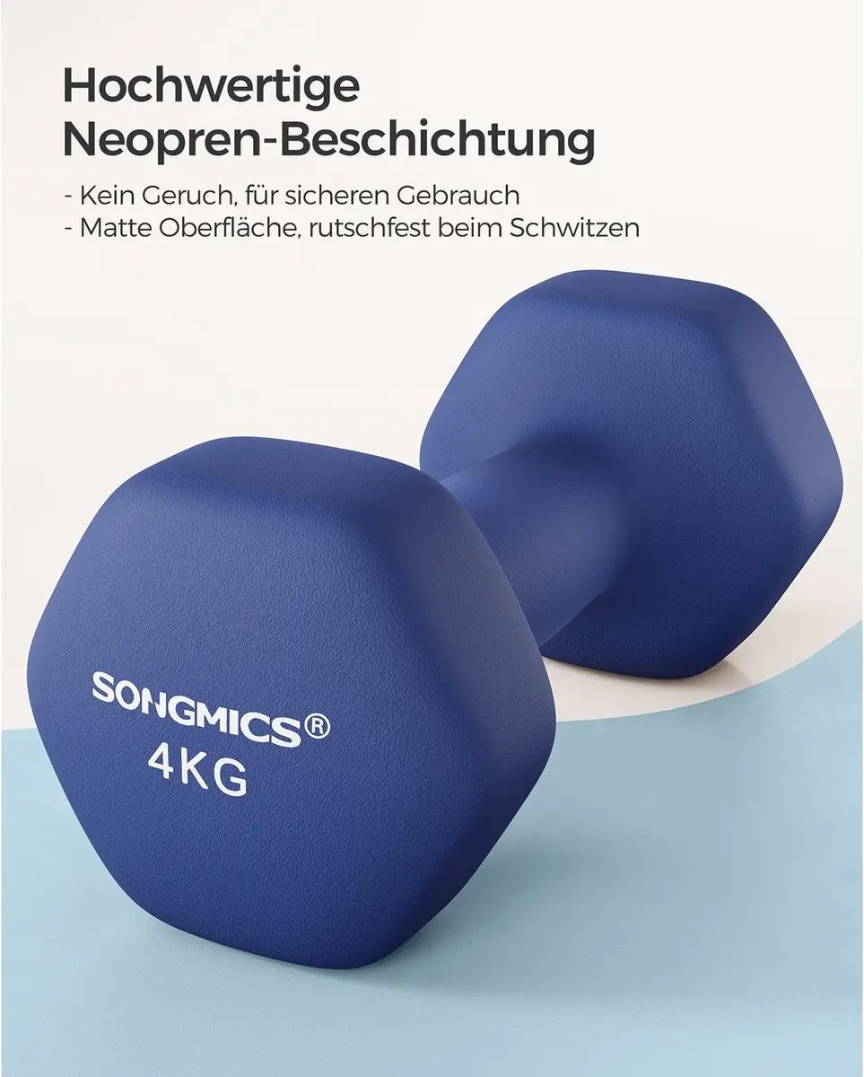 Songmics Dumbbellset 2 Stuks - Blauw