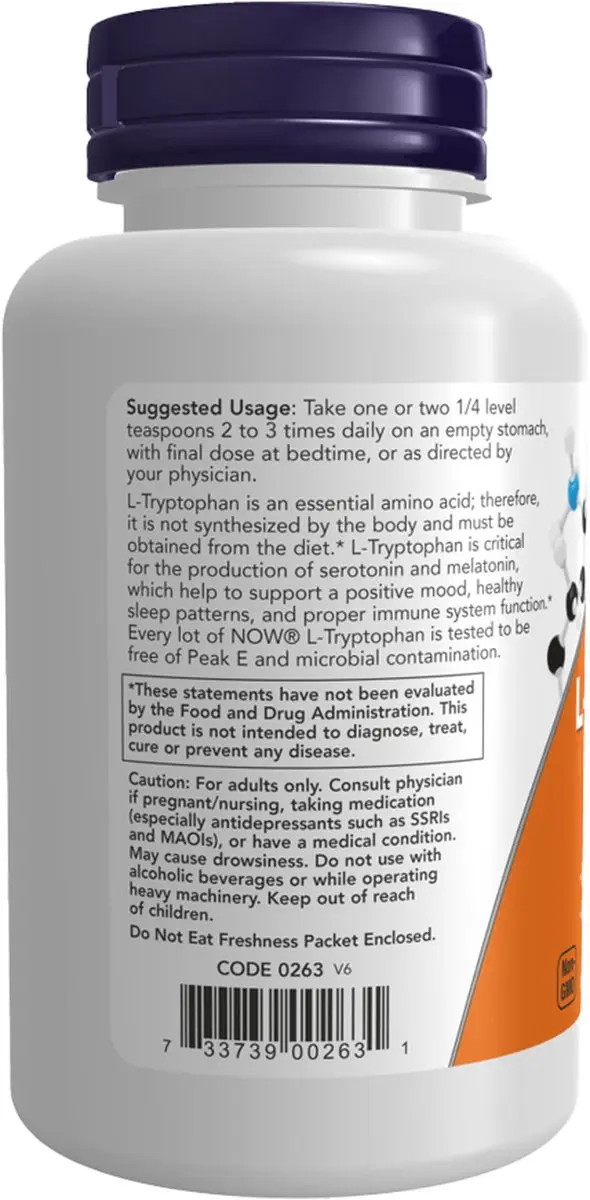 Now Foods L-Tryptophan Poeder 57g