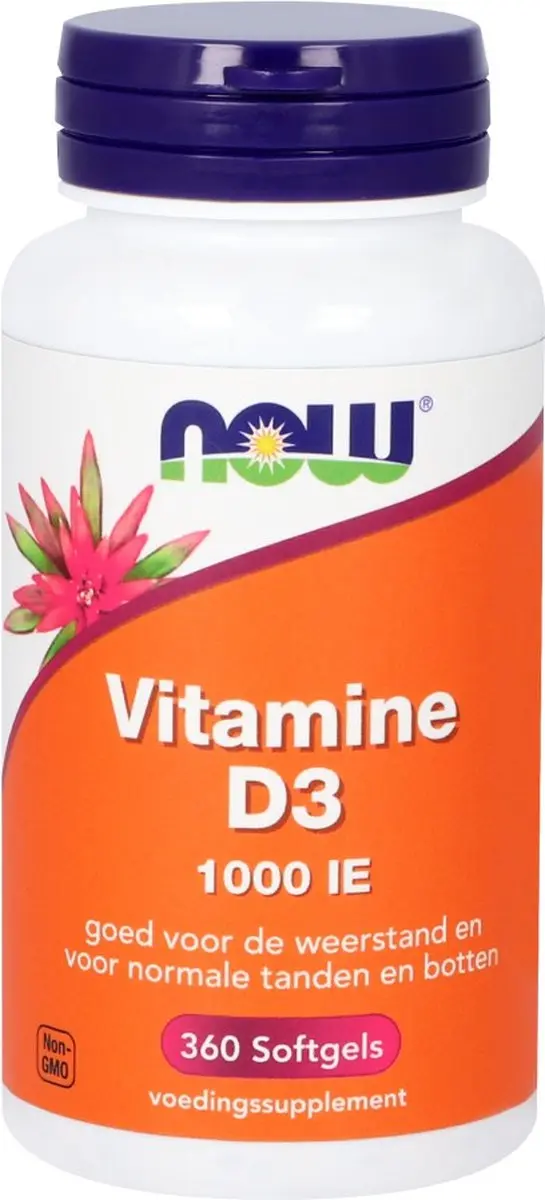 Now Foods Vitamine D3 1000 IE - 360 Softgels