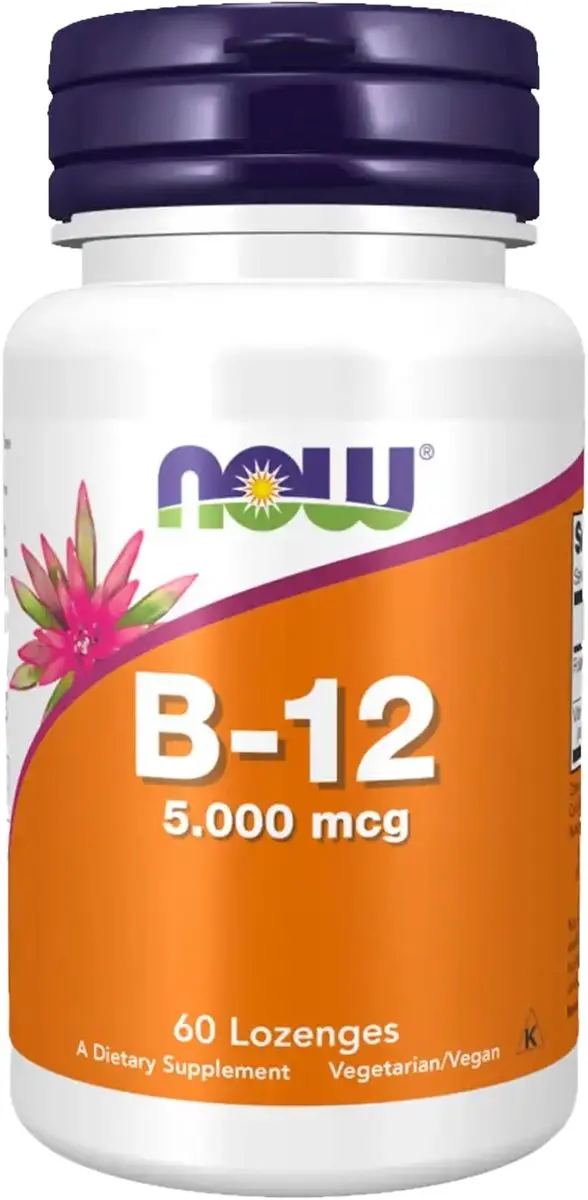 Now Foods B-12 5000mcg + Foliumzuur 60 Lozenges
