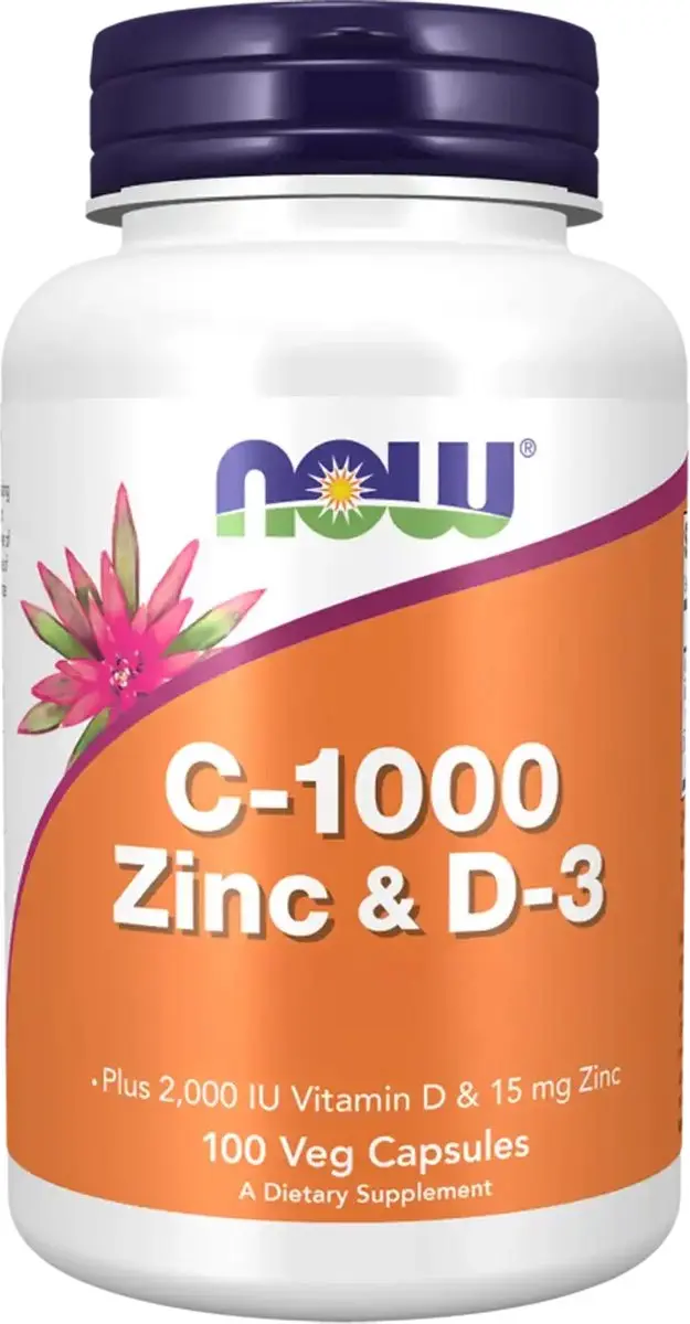 Now Foods Vitamine C-1000 Zink & D3 100 Vcaps
