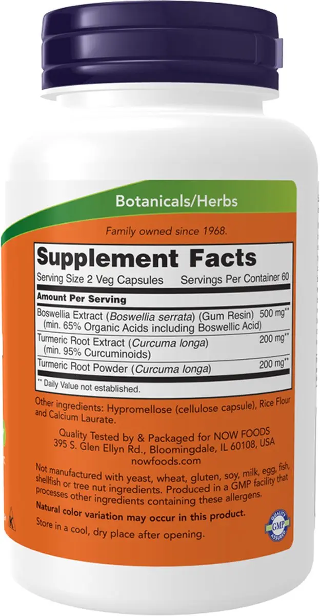 Now Foods Boswellia Extract 250mg - 120 Vcaps