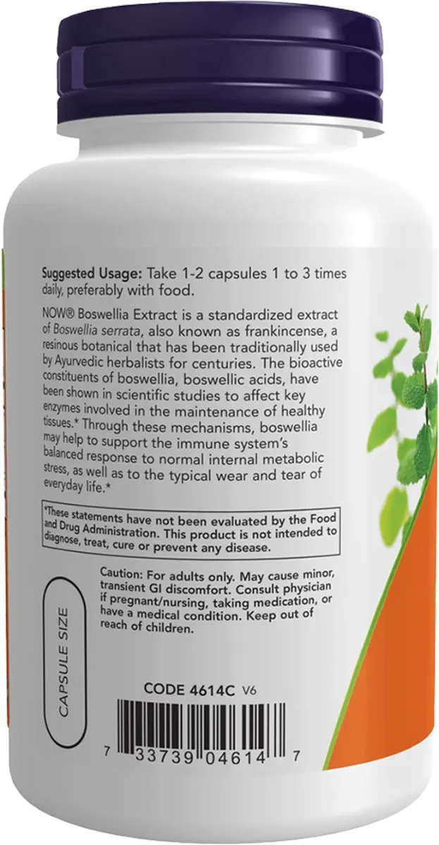 Now Foods Boswellia Extract 250mg - 120 Vcaps