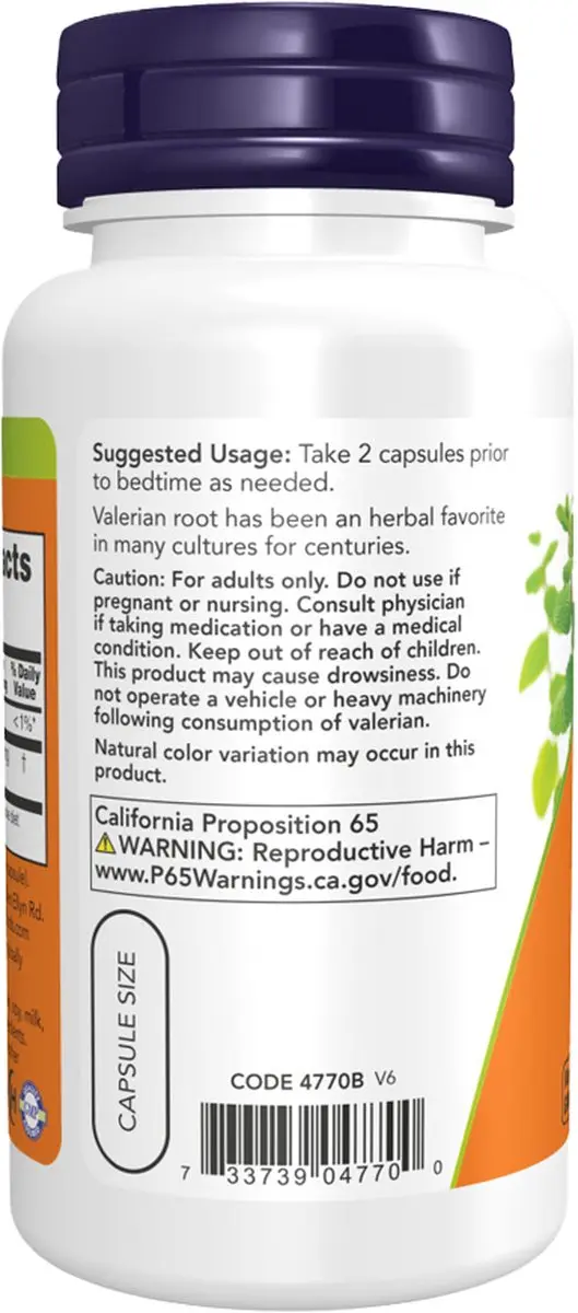 Now Foods Valerian Root 500mg - 100 Capsules