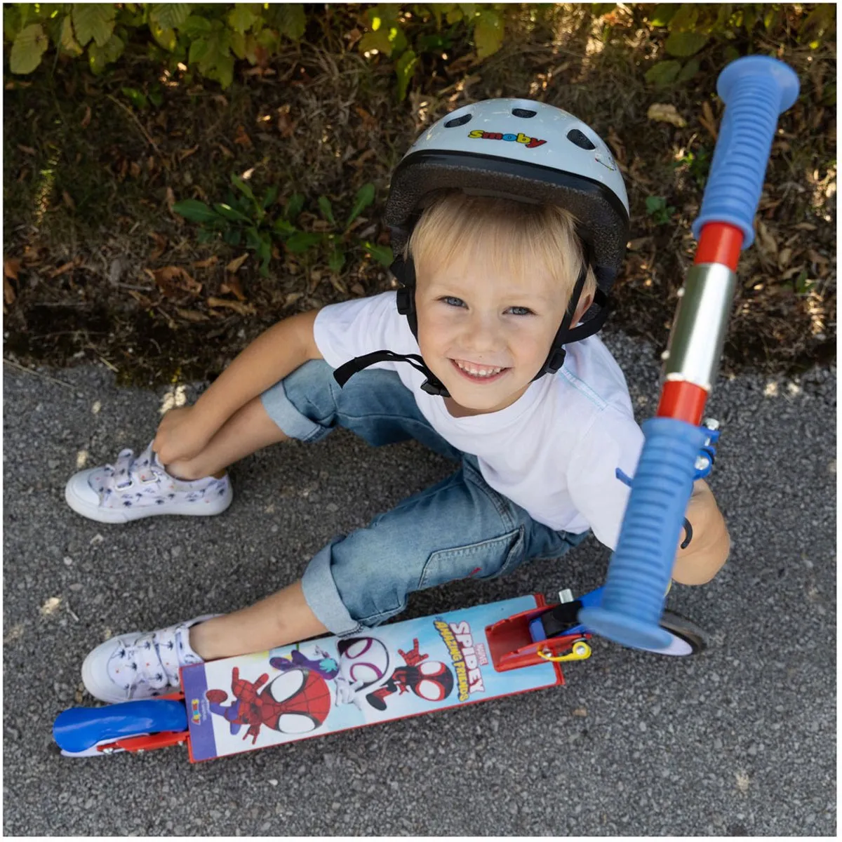 Smoby Spiderman Step - 3 Wielen 3.4 Inch - 73/78/83cm - 50kg - afbeelding 6 van 6