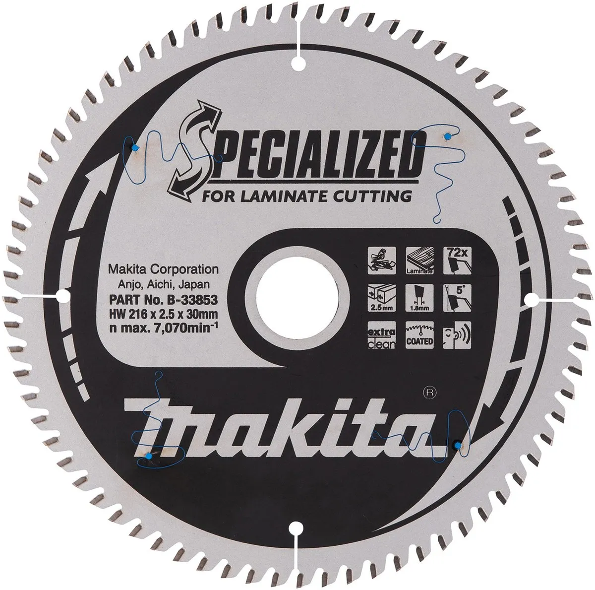 Makita B-33853 Afkortzaagblad Laminaat 216mm