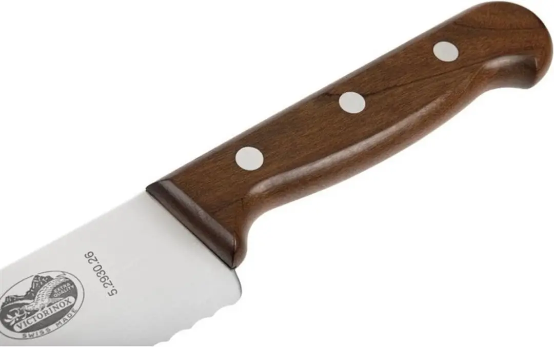 Victorinox Gekarteld Banketmes DP580 - 25,5 cm - Houten handvat