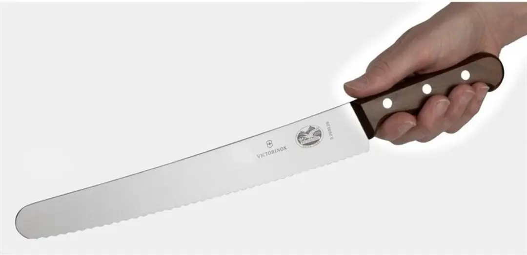 Victorinox Gekarteld Banketmes DP580 - 25,5 cm - Houten handvat