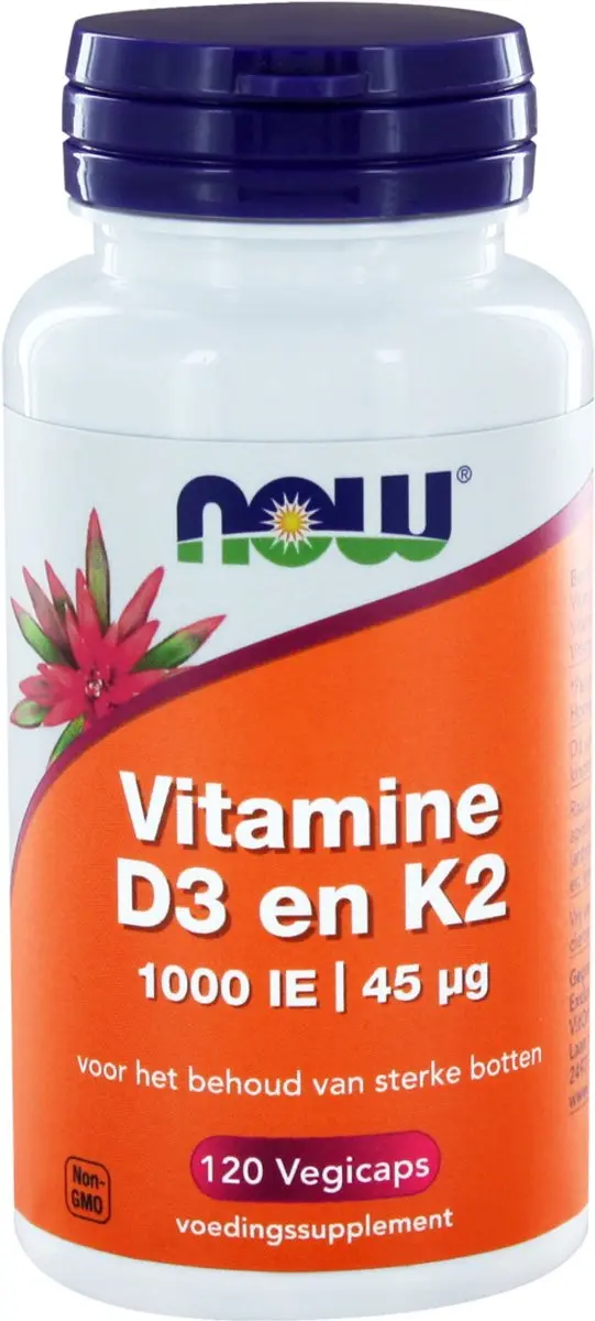 Now Foods Vitamine D3 1000 IE & K2 120ml