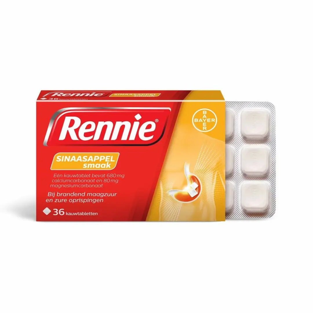 Rennie Sinaasappel Kauwtabletten