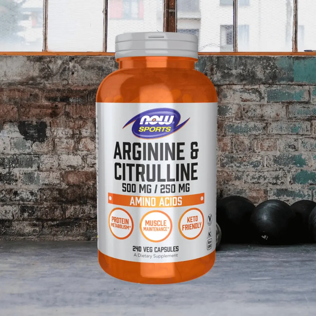 Now Foods Arginine & Citrulline 500mg/250mg 240 Vcaps