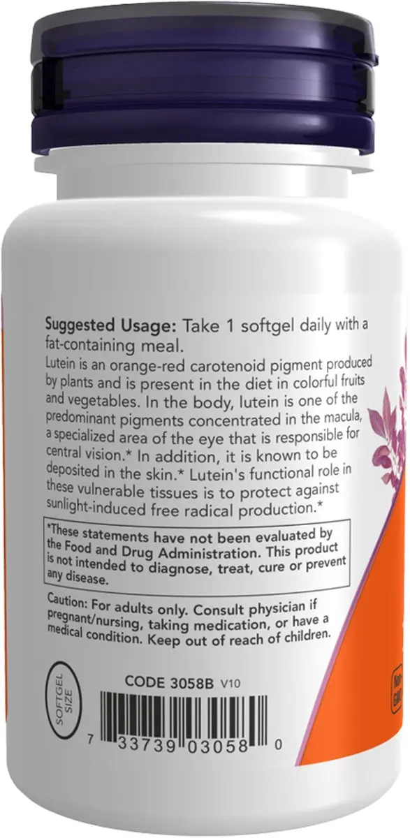Now Foods Luteïne 60 Softgels