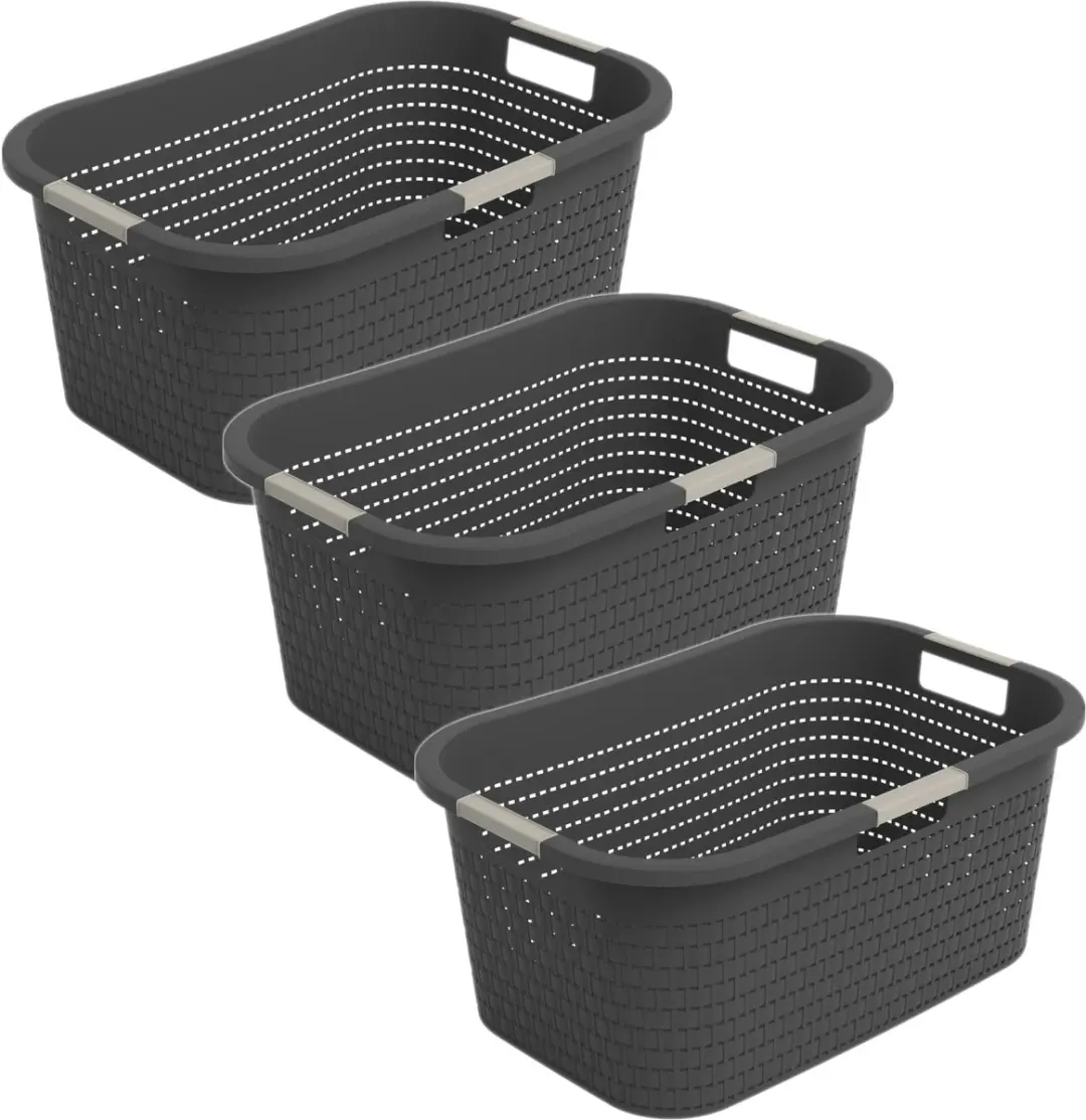 Rotho Country Wasmand Set 3x40L