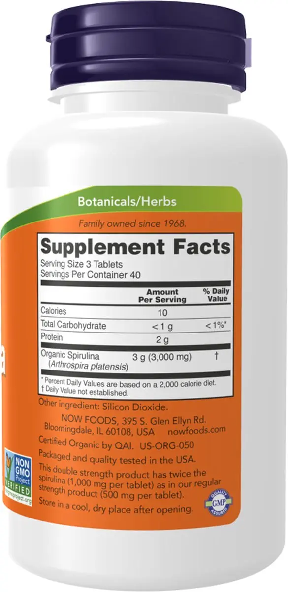 Now Foods Spirulina 120 Tabletten - 1000mg