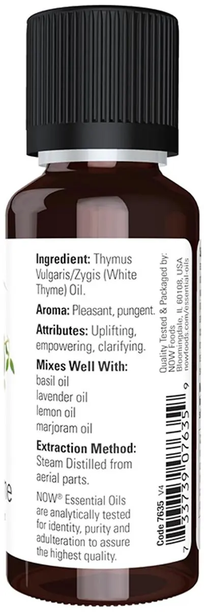 Now Foods Witte Tijm Olie 30ml