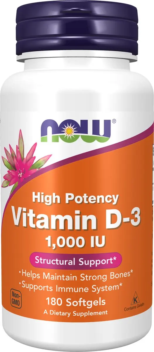 Now Foods Vitamine D3 1000IE 180 Stuks
