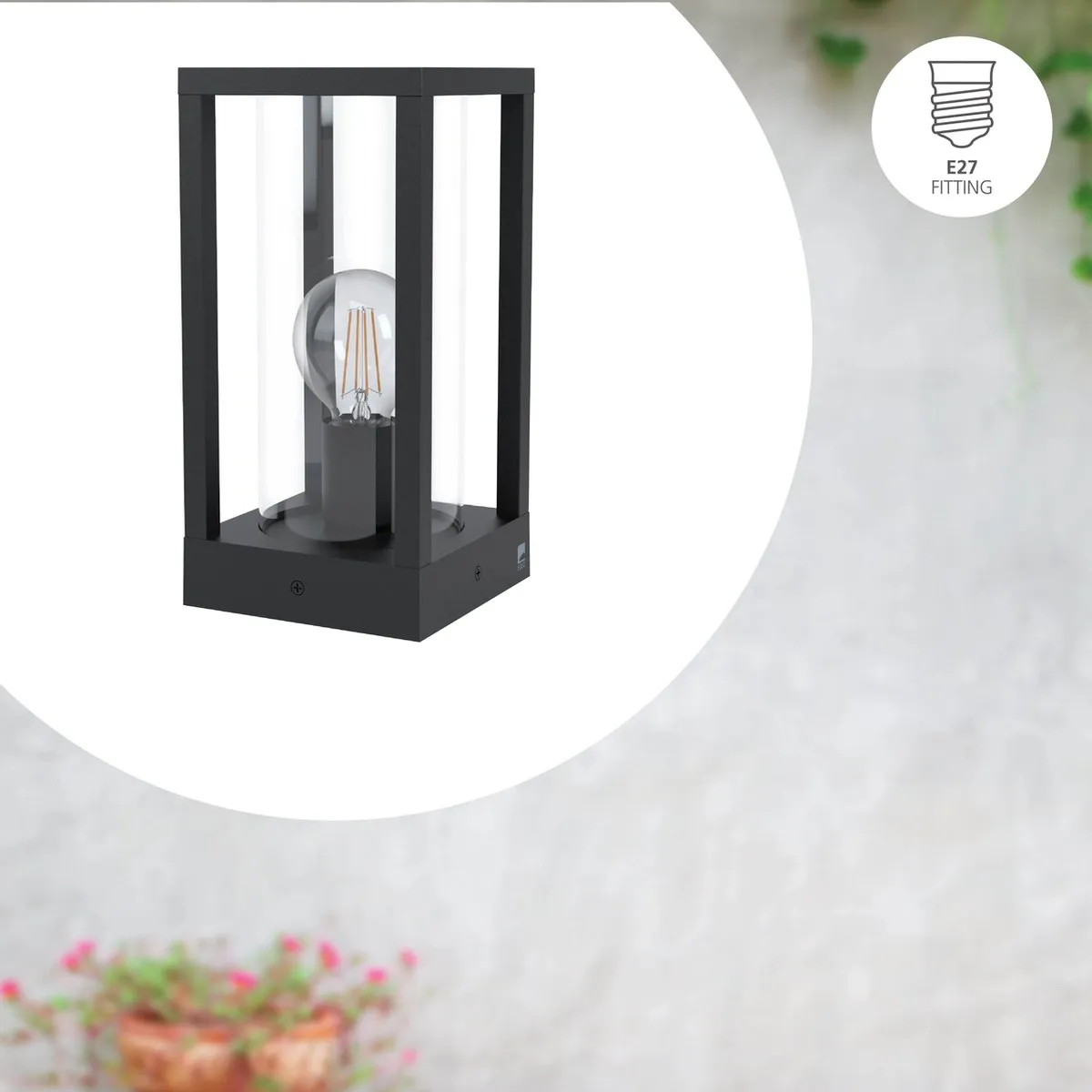 Eglo Cascinetta Sokkellamp Buiten E27 - 30,5cm - Zwart