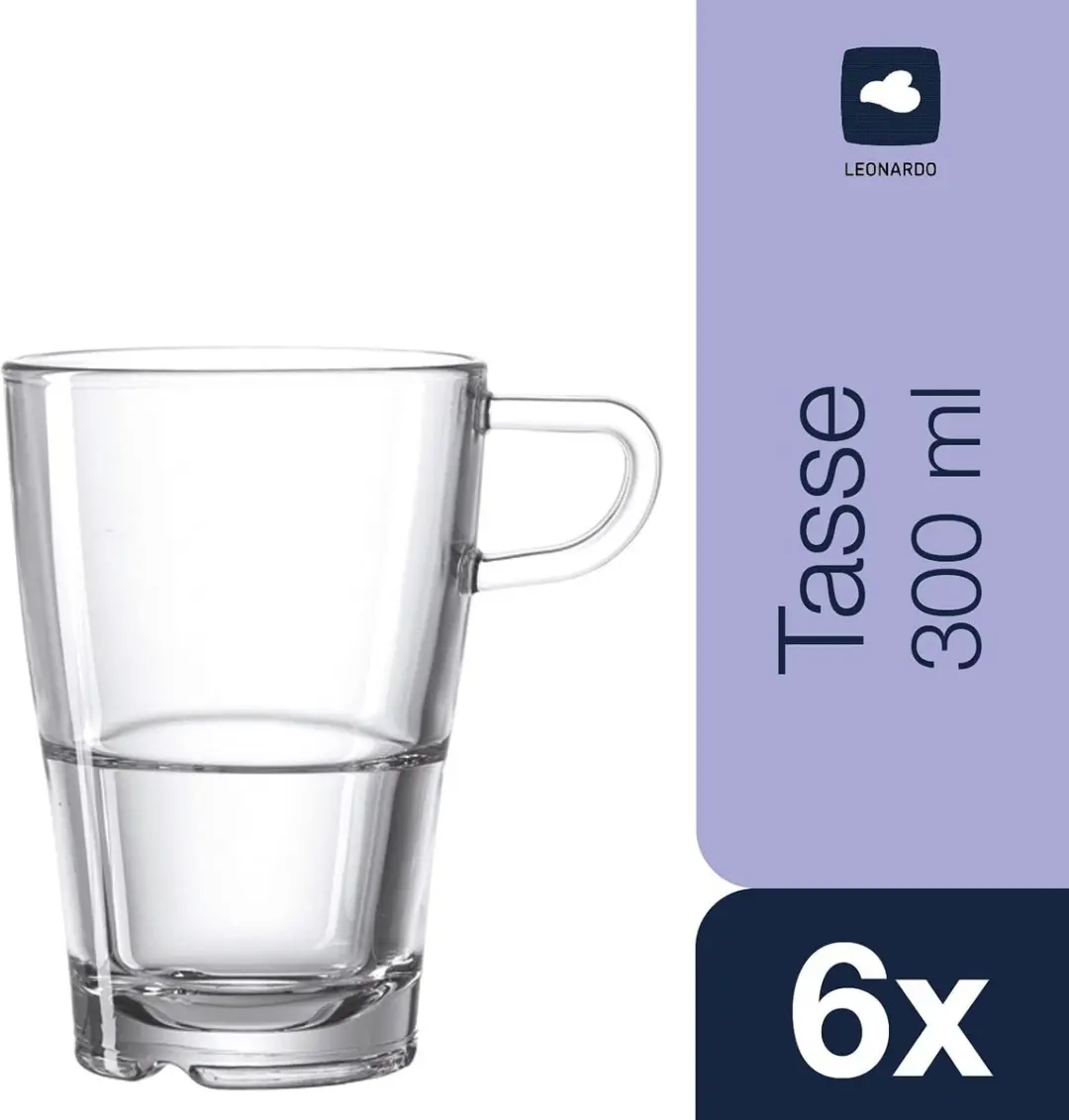 Leonardo Latte Macchiato Glazen - 6 Stuks - 0.35L