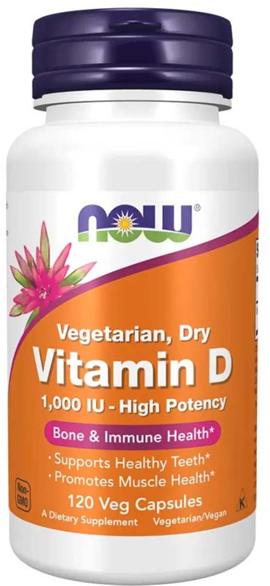 Now Foods Vitamine D 1000 IU 120 Vegan Capsules