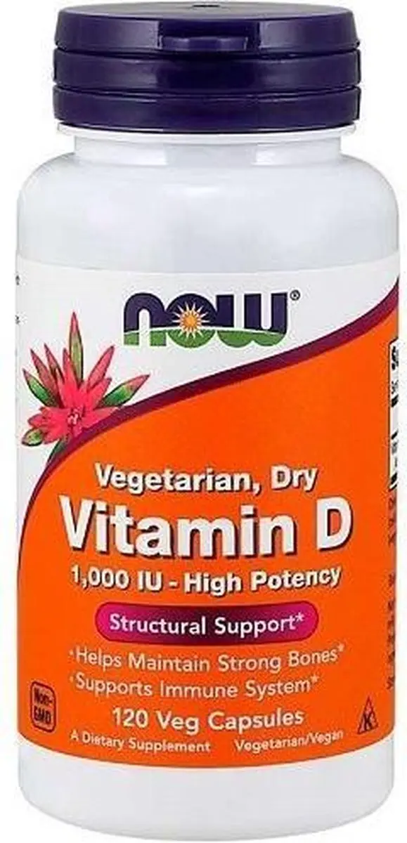 Now Foods Vitamine D 1000 IU 120 Vegan Capsules