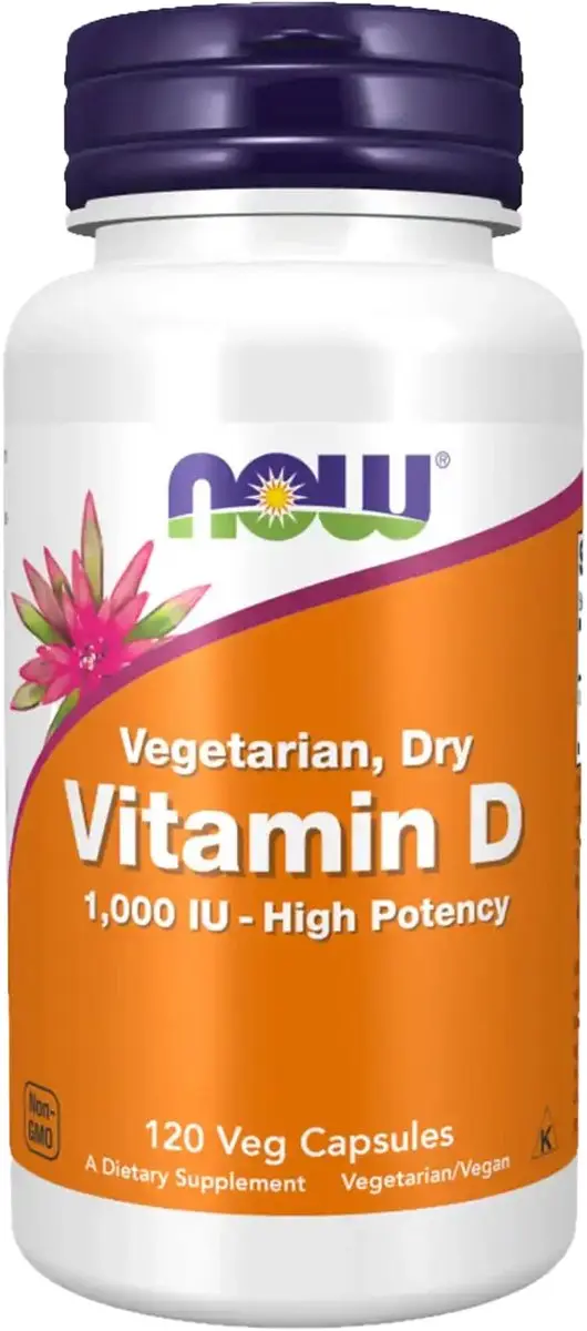 Now Foods Vitamine D 1000 IU 120 Vegan Capsules