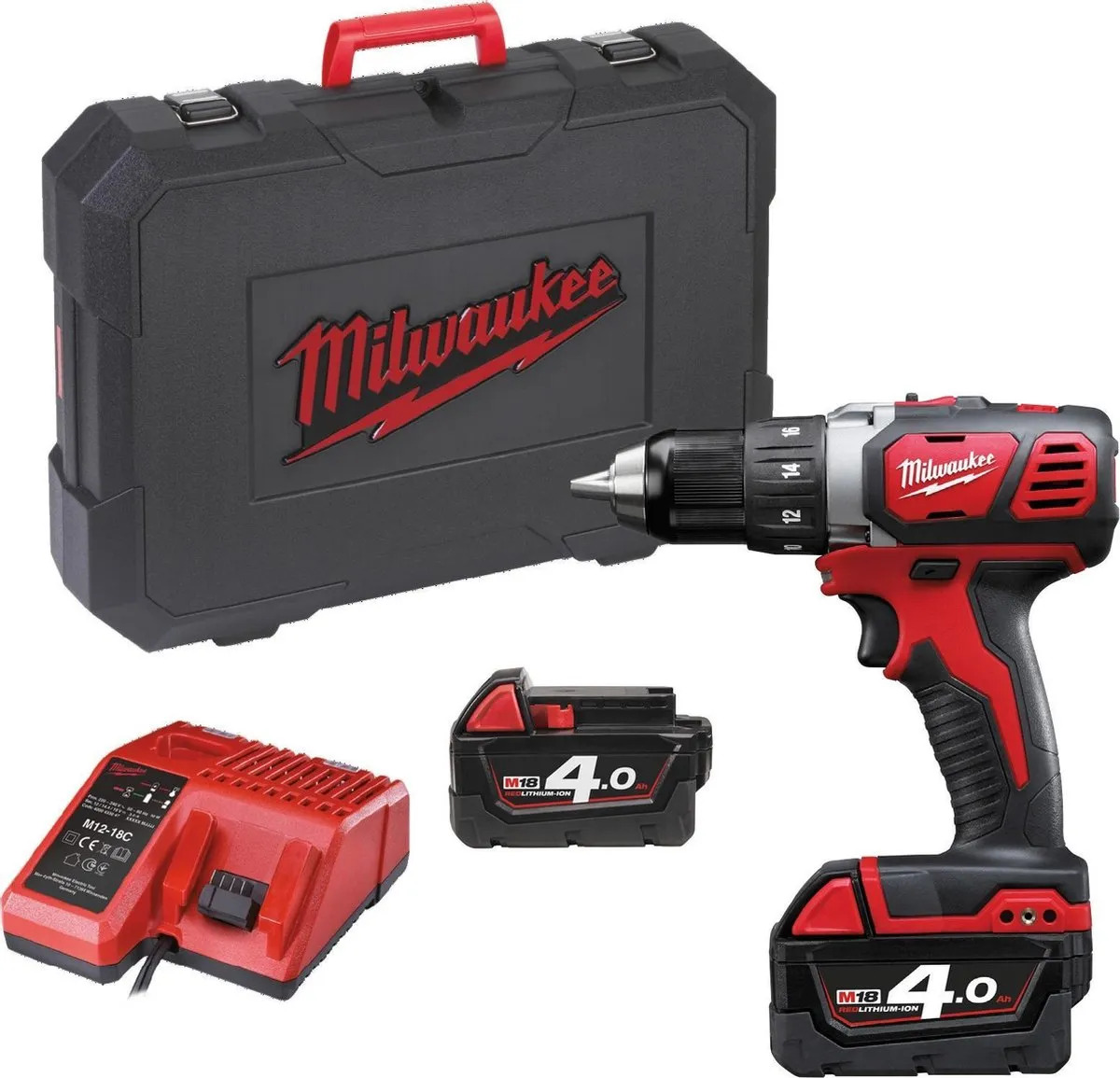 Milwaukee M18 BDD-402C Accu Schroefboormachine
