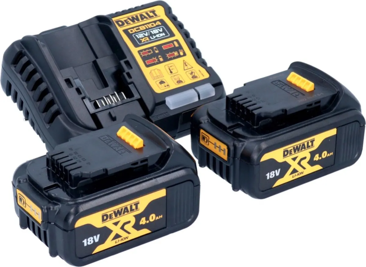 DeWalt DCB1104 M2 Accu-starterset 12V/18V - 2x 4,0Ah