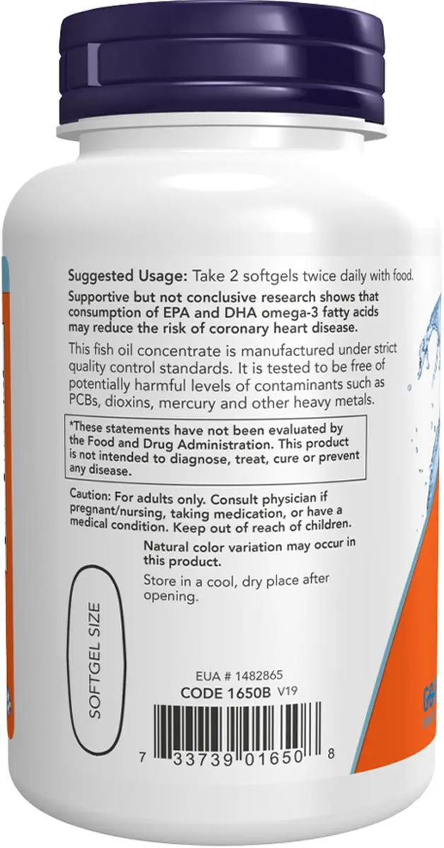 Now Foods Omega-3 100 Softgels - afbeelding 6 van 6