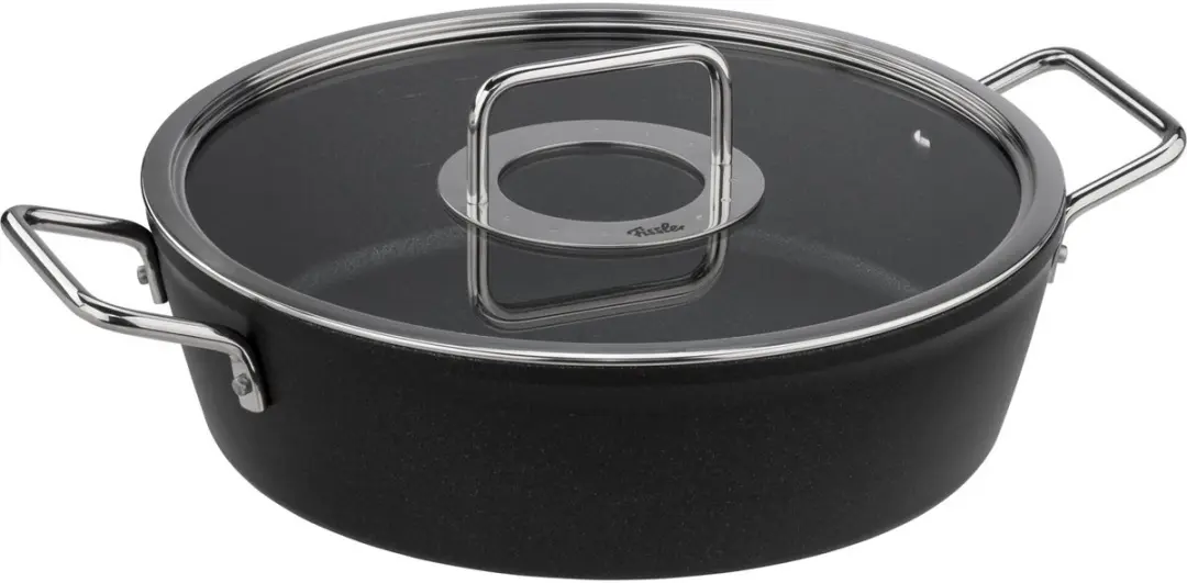 Fissler Adamant Kookpan 28cm - 3,9L - Glasdeksel - Zwart