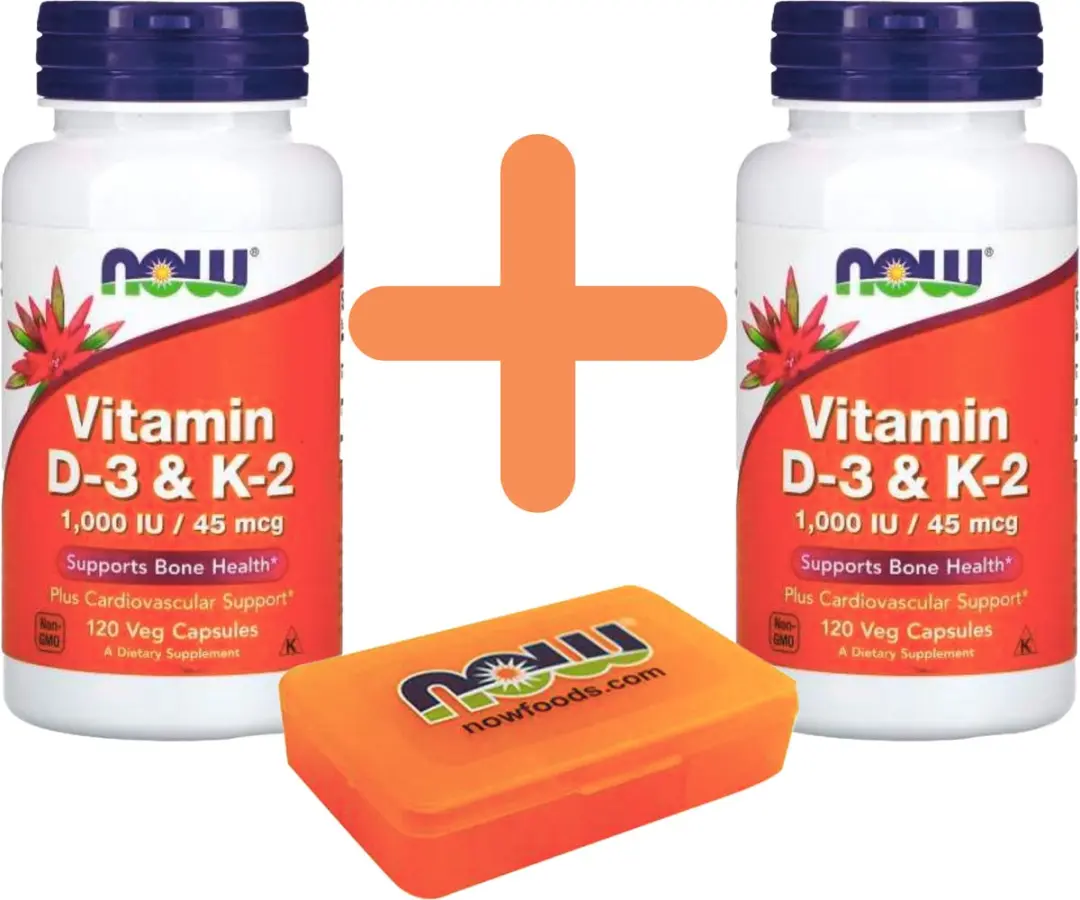 Now Foods Vitamine D3 & K2 240 Capsules