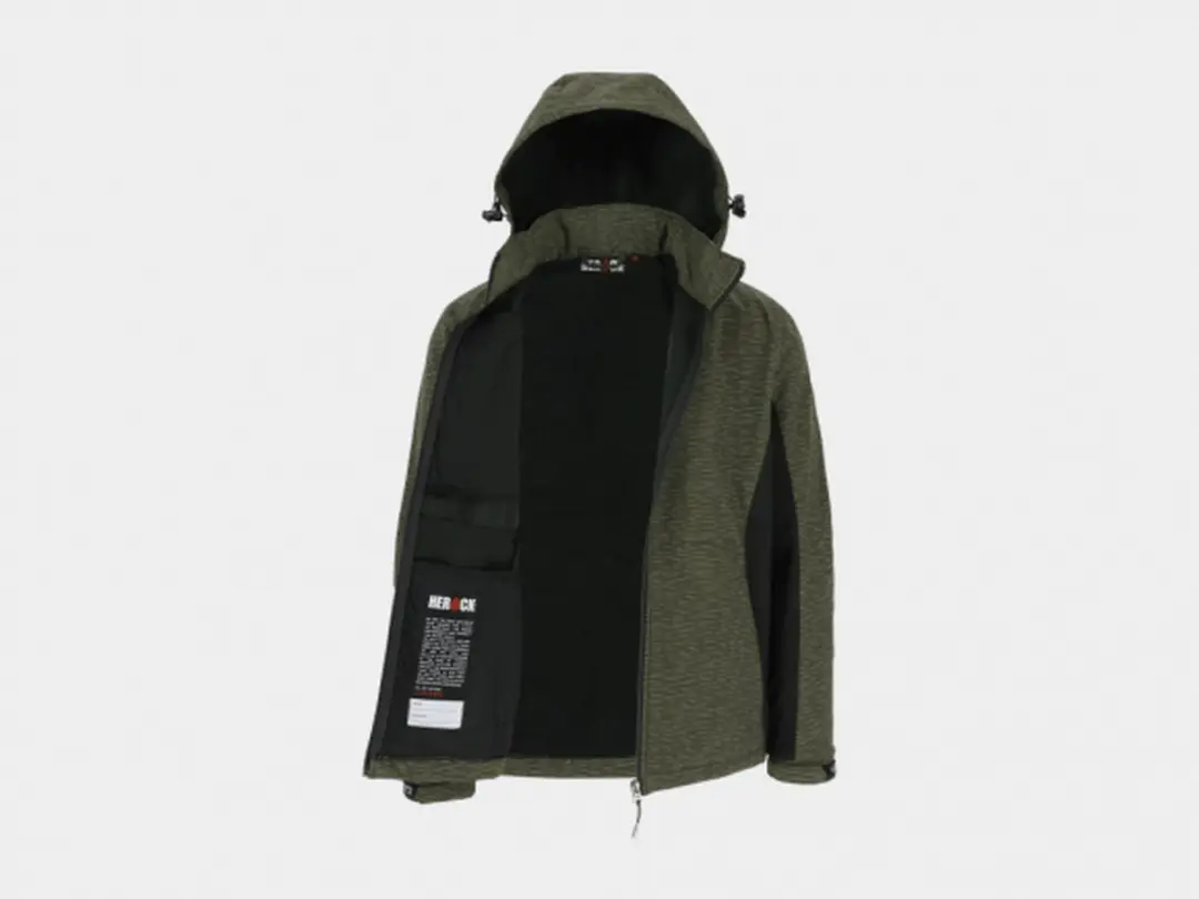 Herock Flexor Softshell Jas XXL - Khaki/Zwart