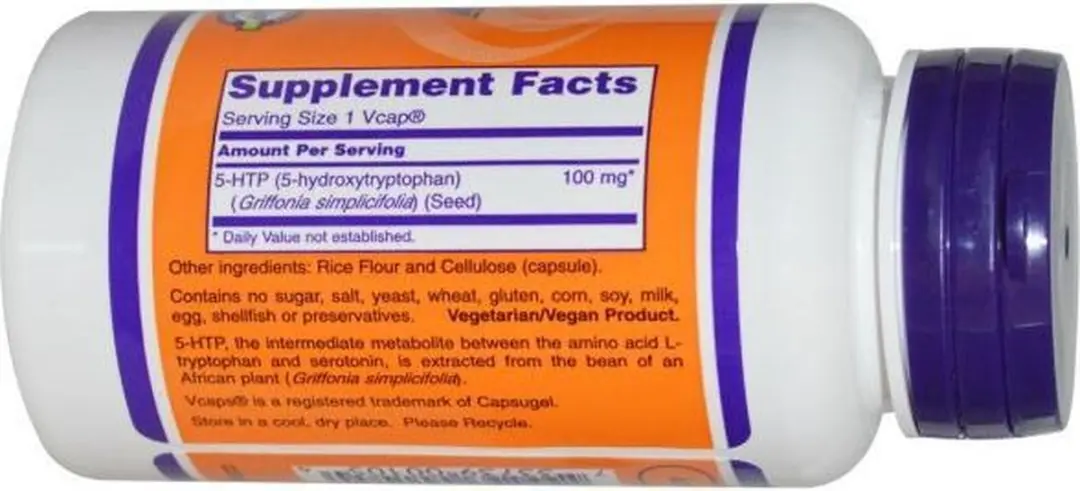 Now Foods 5-HTP 100mg - 60 Stuks