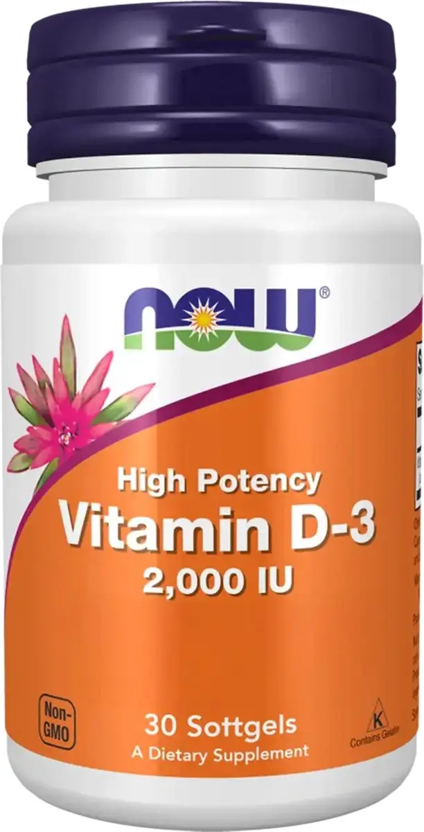 Now Foods Vitamine D3 2000IE 15 Stuks