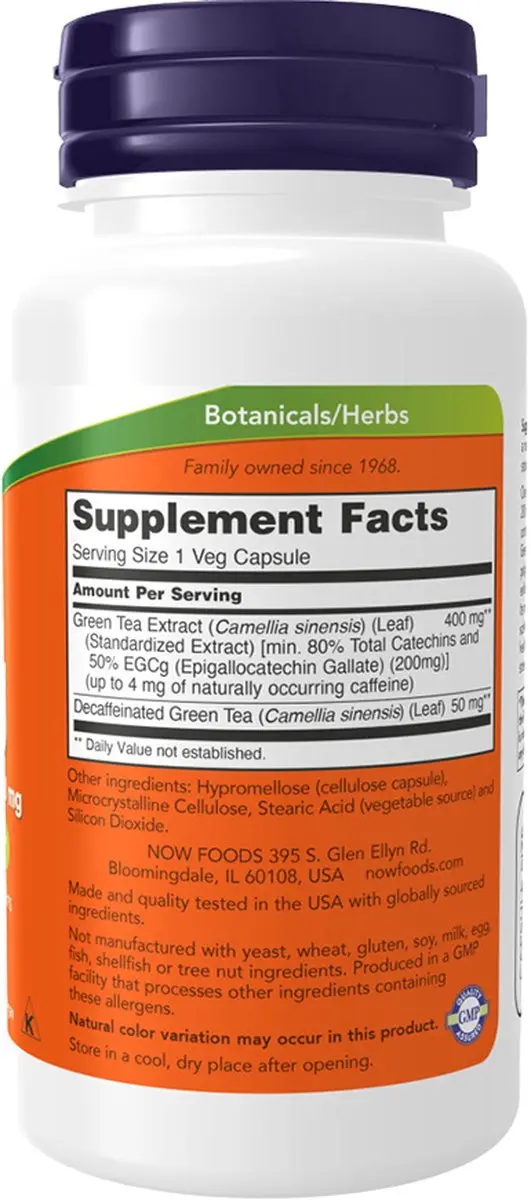 Now Foods EGCg Groene Thee Extract 400mg - 90 Capsules